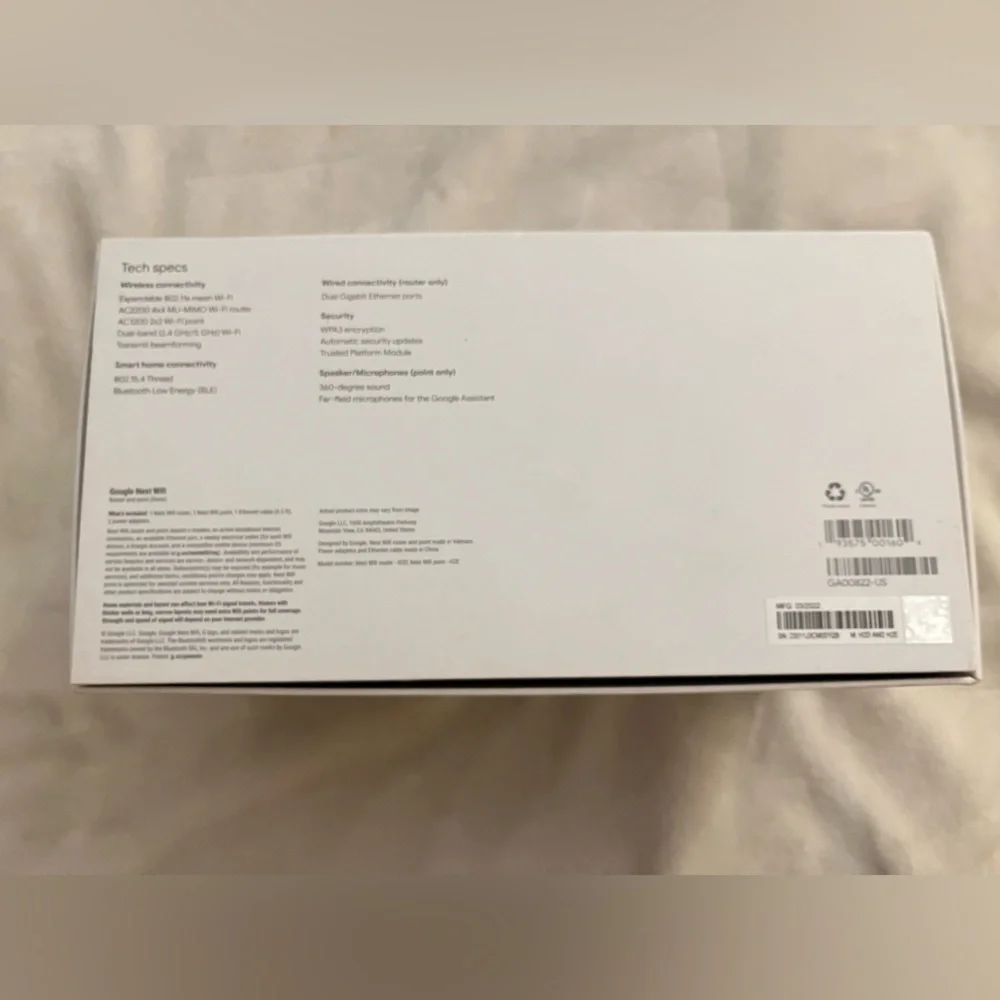 Google Nest Wifi System - White